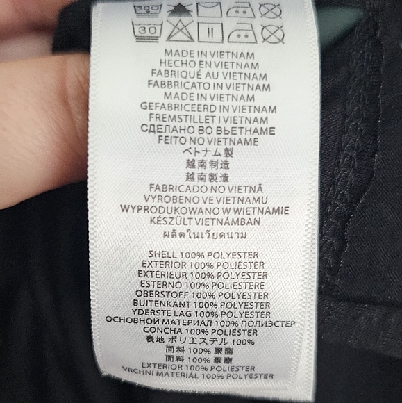 Michael Kors women's top layered blouse black gold short sleeve size 12 - Picture 7 of 7